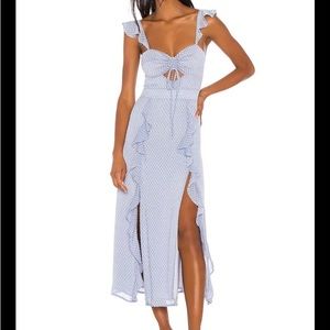 Maren maxi dress in sky blue by Song of Style
